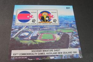 New Zealand S/S 1990 Sc 971b Commoneealth Games MNH