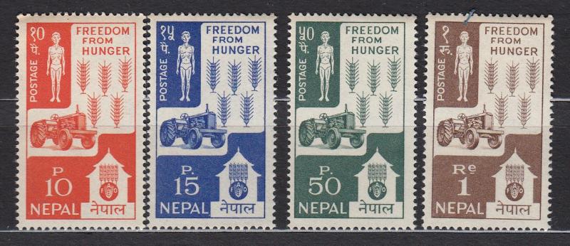 Nepal - 1963 Freedom from Hunger Sc# 159/162 - MNH (2531)