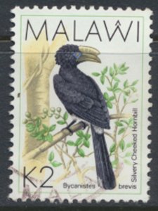 Malawi    SC#  531  Silver Cheeked Hornbill Birds Postally used scan  and det...