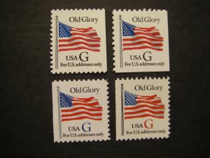 Scott 2881, 2883, 2884, 2885, G (32c) water activated Booklet singles MNH Beauts