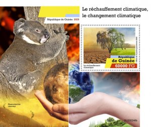 GUINEA - 2020 - Climate Change, Global Warming-Perf Souv Sheet-Mint Never Hinged