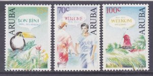 Aruba 75-77 MNH 1991 Toucan windmill & Welcome to Aruba Set of 3