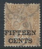 Ceylon  SG 239 Used Opt Surcharge  