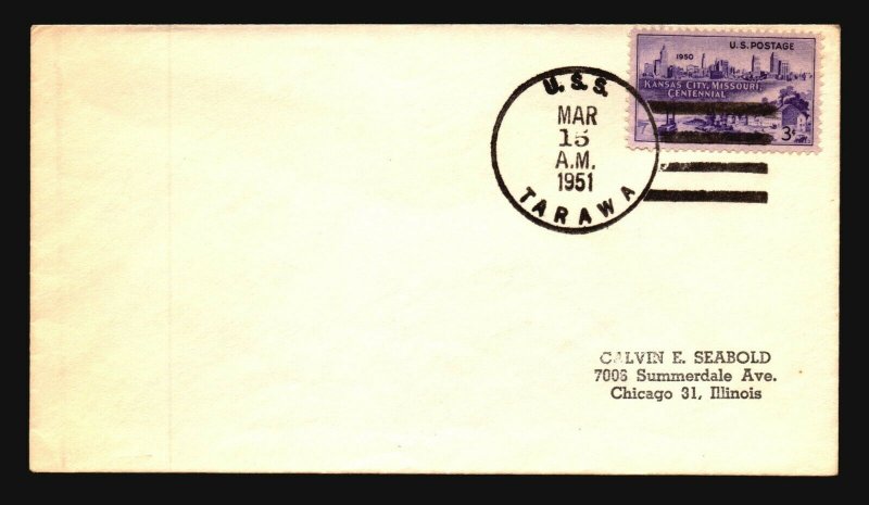 USS Tarawa 1951 First Day Cover - L1427