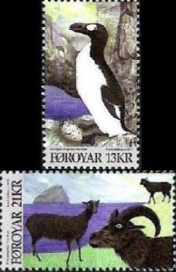 Faroe Islands Denmark 2012 Animals of the Viking Age Penguins and sheep Set MNH