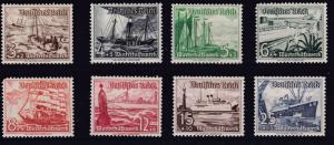 Germany 1937 SHIPS Semi-Postal set Complete (9) in VF Never Hinged Condition