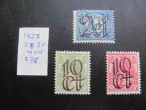 NETHERLANDS 1923 MNH SC 118-120 VF/XF $35 (179)