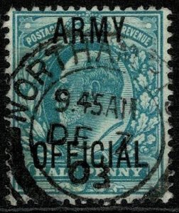 KEVII Army Official 1902-03 1/2d Blue-Green Wmk. 49 (Imp. Crown) used S.G. O48