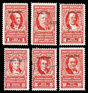 Scott R633,R634,R636,R639,R642,R643 $1.00-$10.00 1953 Revenues Used Cat $11.10