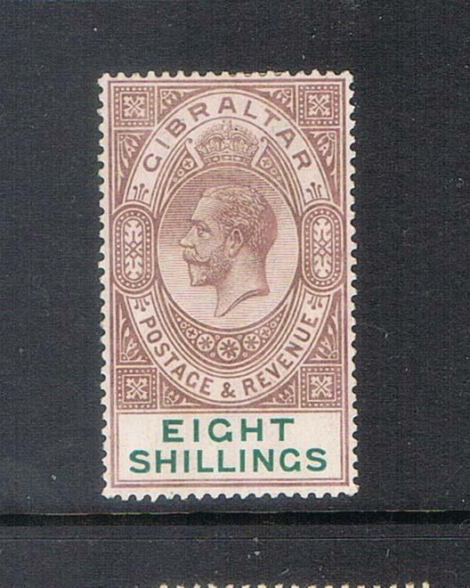 Gibraltar 1924 KGV 8s SG 101 MH - Scarce