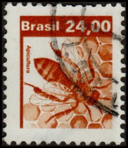 Brazil 1668 - Used - 24cr Apiculture / Bees / Honey (1982)