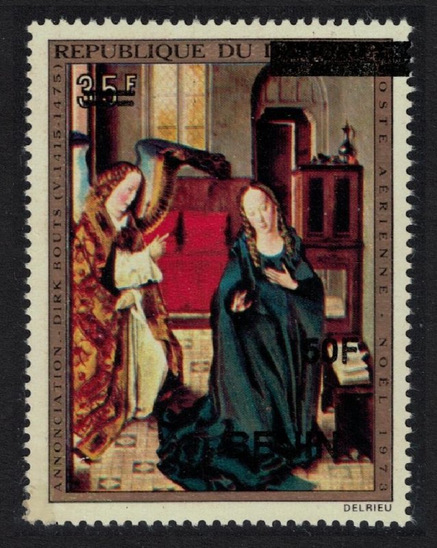 Benin 'The Annunciation' Painting by Dirk Bouts Ovpt 50F 2009 MNH MI#1593