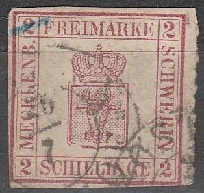 Mecklenburg-Schwerin #6a  F-VF Used CV $240.00