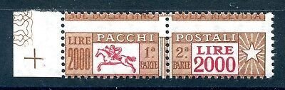 Postal parcels Lire 2.000 - displaced perforated variety