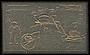 Ras al Khaima Michel B744 A, MNH, Apollo 16 gold foil