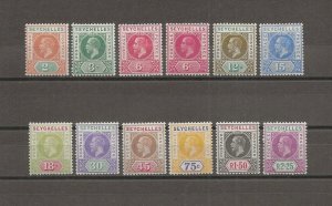 SEYCHELLES 1912/16 SG 71/81, 73a MINT Cat £123