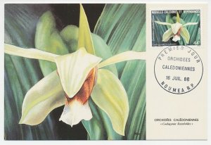 Maximum card New Caledonia 1986 Orchid