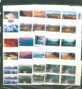United States #C133-150 Mint (NH) Plate Block (Landscapes)