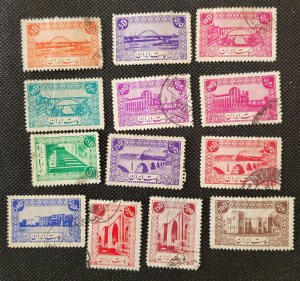 Iran, 1942-46, Buildings & Bridges, short set , #876-85,887-89, used, SCV$11.15