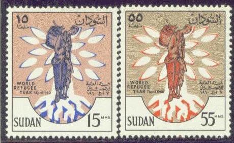 Sudan 128-29 MNH 1969 World Refugee Year