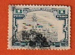 MEXICO SCOTT#627 1917 $1 VERACRUZ LIGHT HOUSE - USED