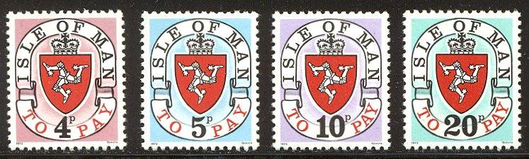 HALF-CAT BRITISH SALE: ISLE OF MAN #J1-8 Mint NH