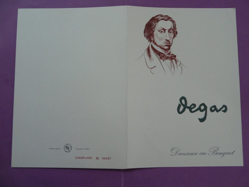 paintings Edgar Degas dance ballet FDC folder 1970