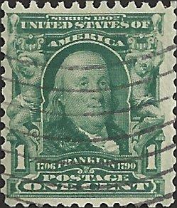 # 300 BLUE GREEN USED BEN FRANKLIN