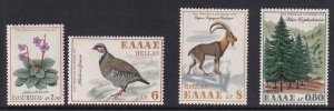 Greece  #992-995   MNH  1970  nature conservation year fir goat partridge