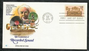 1705 Sound Recording Unaddressed Fleetwood FDC