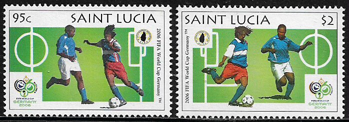 St Lucia #1232-3 MNH Set - World Cup Soccer