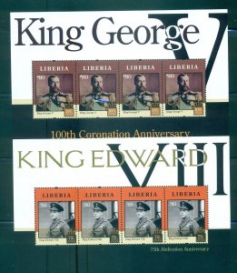 Liberia - Sc# 2696-701. 2011 Royal Family Famous Anniversaries. MNH Mini Sheets.