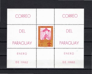 Paraguay 1962 MNH Sc 645a souvenir sheet