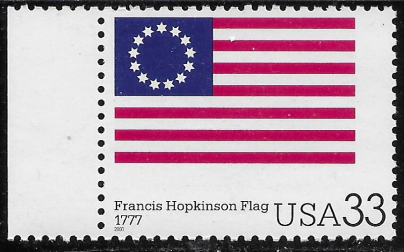US #3403e  MNH  The Stars and Stripes.  Francis Hopkinson Flag 1777