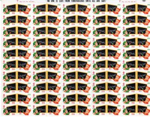 US WX192 Christmas Seals, Full sheet