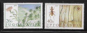 Yugoslavia 1984 Nature Flower Insect Sc 1685-1686 MNH A3577