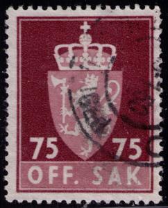 Norway # O77  Used  VF CDS  Cat $ 12