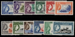 GILBERT AND ELLICE ISLANDS QEII SG64-75, 1956-62 complete set, M MINT. Cat £80.