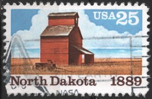 SC#2403 25¢ North Dakota Statehood (1989) Used