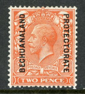 British Bechuanaland 1913 2¢ Red Orange Die I KGV Scott #86 CGvR Mint F762