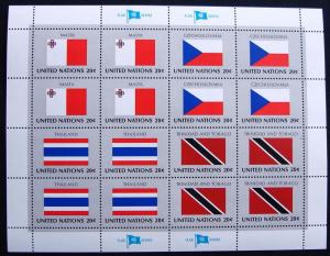 UN #354-357 MNH Sheet of 16, Flags L10 