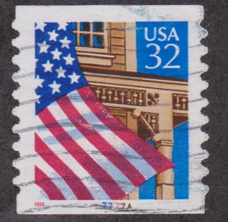 US #2915A Flag over Porch Used PNC Single plate #77777A