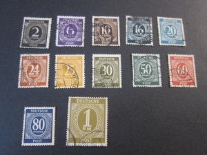 Germany 1946 Sc 531,5,7,42-4,6-7,51-2.4,6 FU