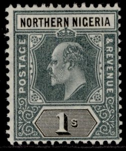 NORTHERN NIGERIA EDVII SG26, 1s green & black, LH MINT. Cat £70. ORDINARY