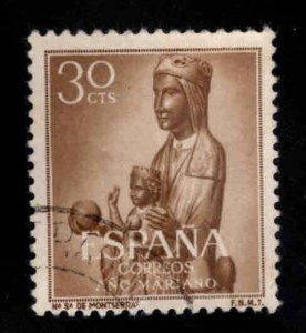 SPAIN Scott 807 Used  Madonna stamp