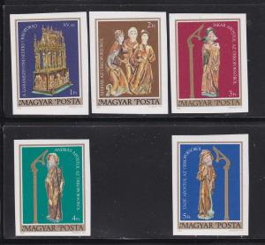 Hungary 2640-44 MNH 1989 Easter Imperf CV $20.