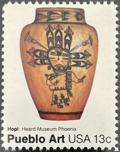 Scott #1708 1977 13¢ Pueblo Pottery Hopi MNH OG XF