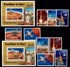 Niger 1969 - Space, Viking Orbitor, Mars Landing, Apollo XI  MNH Sets + S/sheets