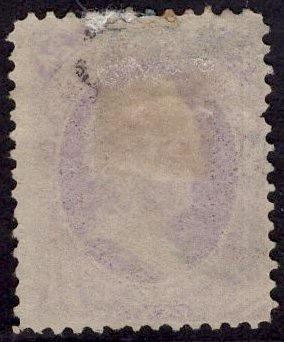 US Stamp #153 24c Purple Scott USED SCV $210. Ridiculous Color!!