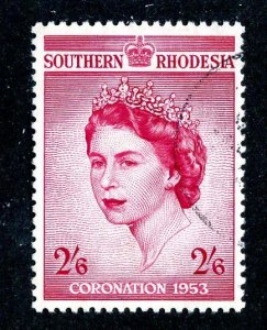 1953 S. Rhodesia Sc.# 80 used cv $7.25  (522 BCXX )